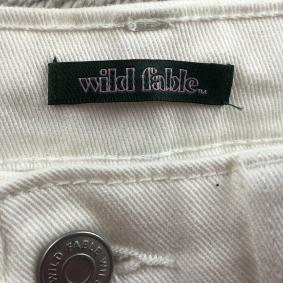 NWT Wild Fable Womens Dad Jeans Size 4 High Rise White Distressed Denim Straight - Picture 8 of 16